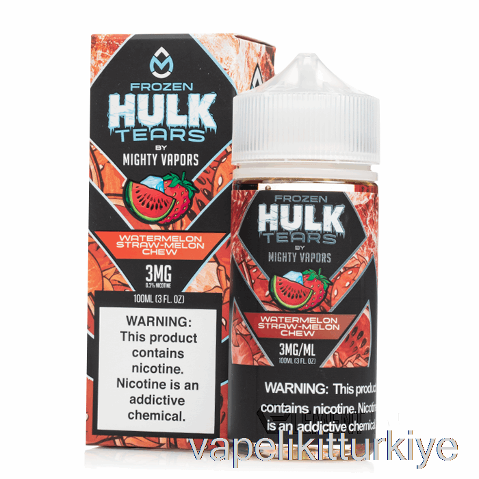 Vape Türkiye Dondurulmuş Karpuz Saman Kavun çiğnemek - Hulk Gözyaşları - 100ml 0mg